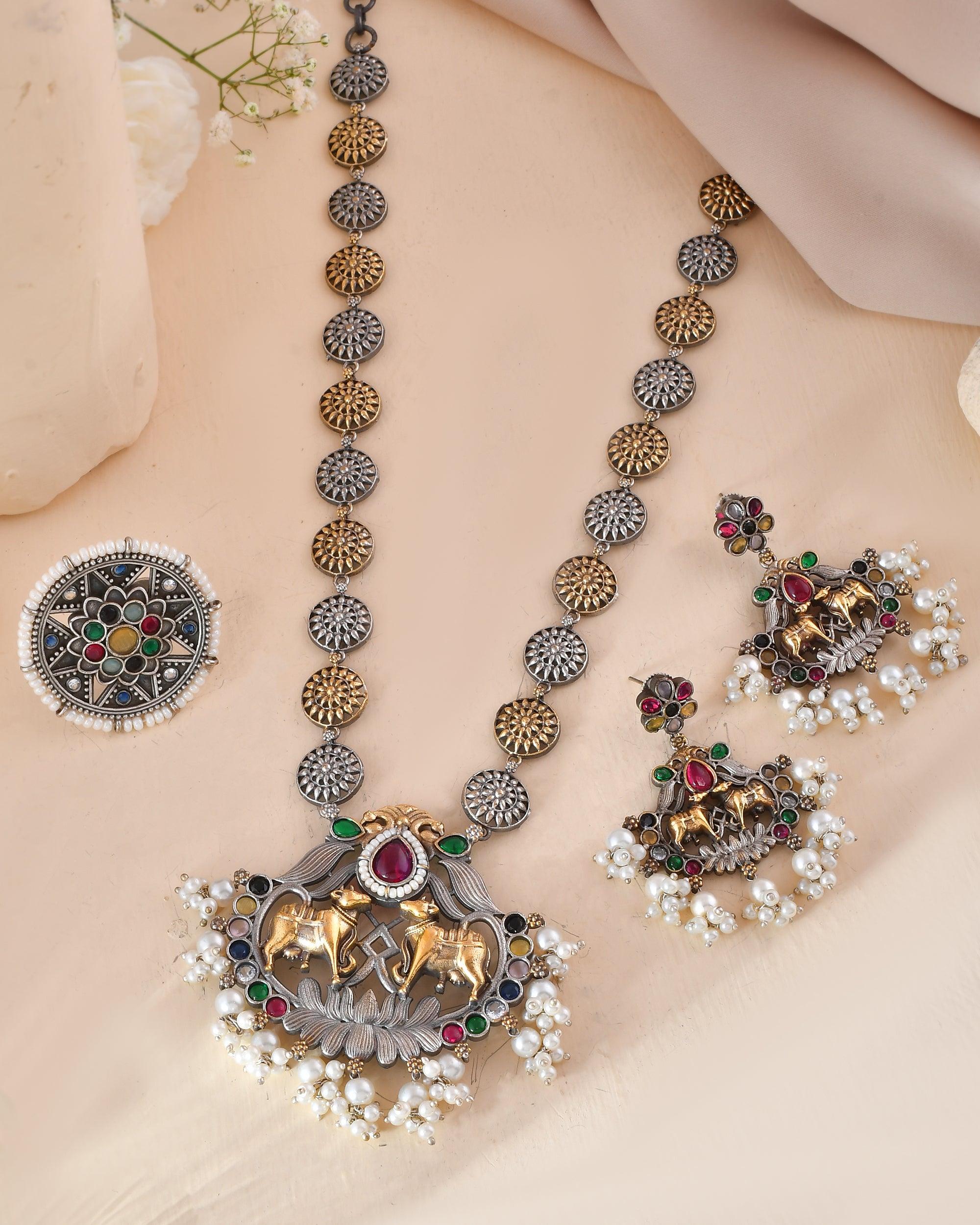 Kamdhenu Dandiya Necklace Set